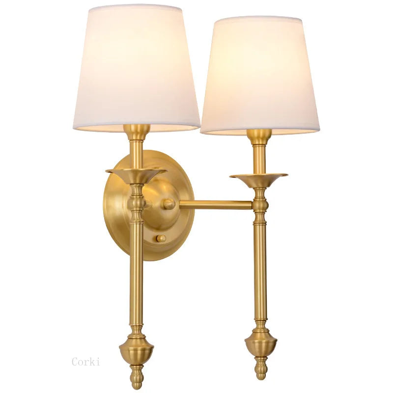 Europe Vintage Fabric Wall Lamps