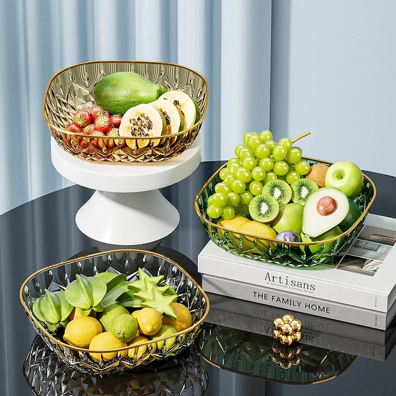 1Pcs Dessert Plate Square Transparent Tray