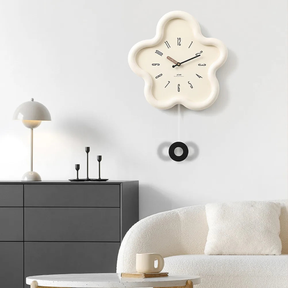 Cream Style Living Room Wall Clock