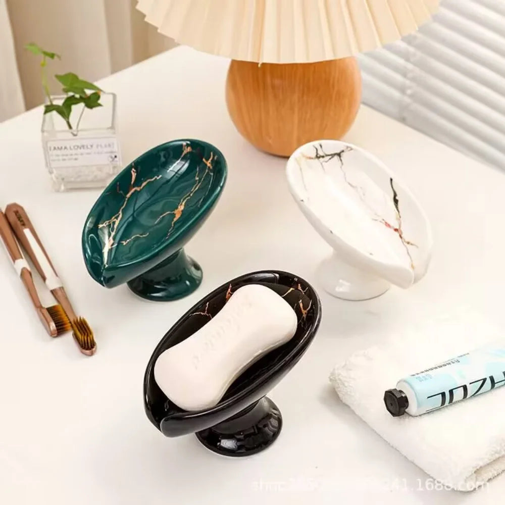 Ceramic Leaf Shower Soap Holder