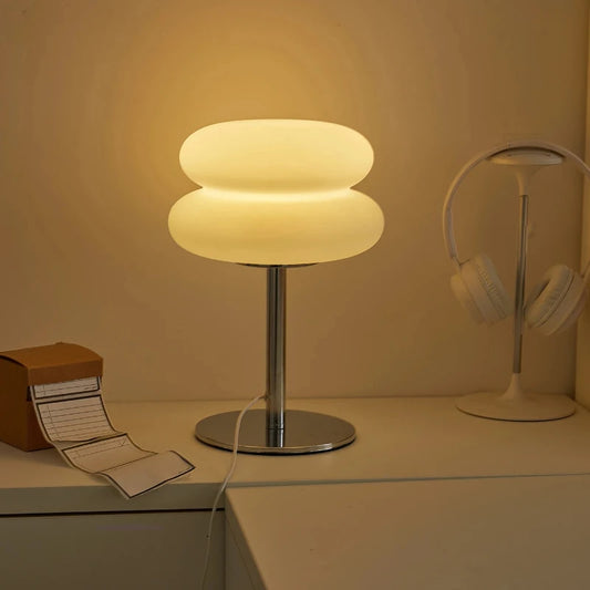 Italian Designer Glass Egg Tart Table Lamp