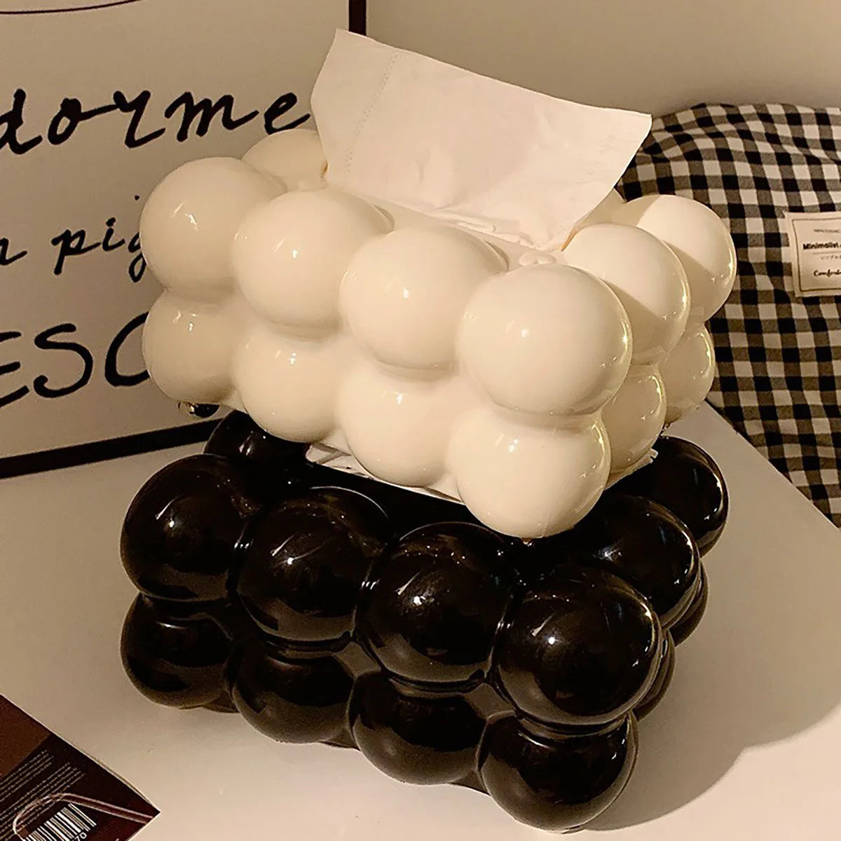 Facial Tissue Holder Non Slip Ceramic Tissue Box