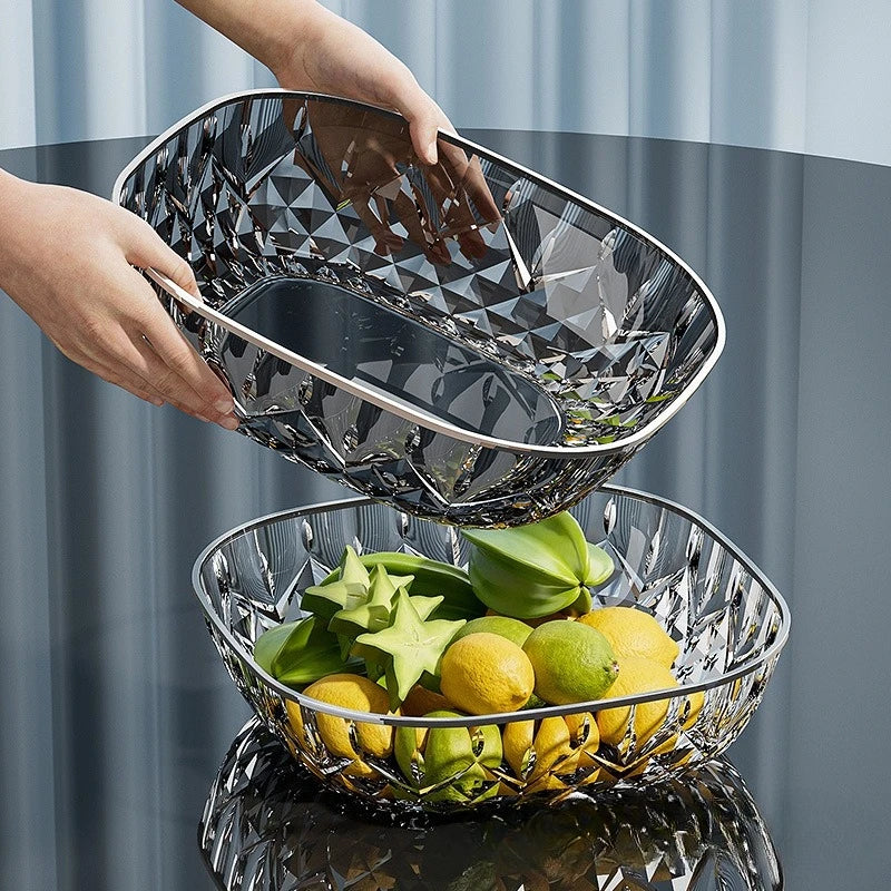 1Pcs Dessert Plate Square Transparent Tray