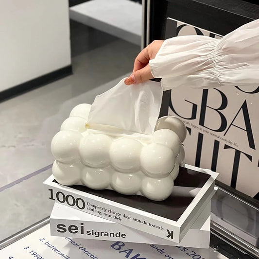 Facial Tissue Holder Non Slip Ceramic Tissue Box