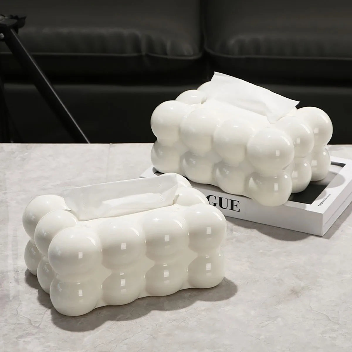 Facial Tissue Holder Non Slip Ceramic Tissue Box